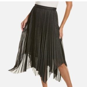 Poshmark Allsaints asymmetrical black pleated skirt in size 6